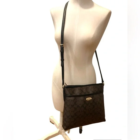 Coach Signature Crossbody Bag Black & Brown(F34938)